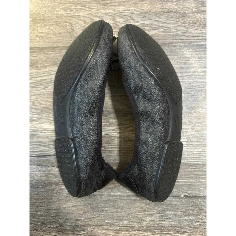Michael Kors Women's Flat  Shoes   Melody Ballet‎ Signature Black Size 7.5